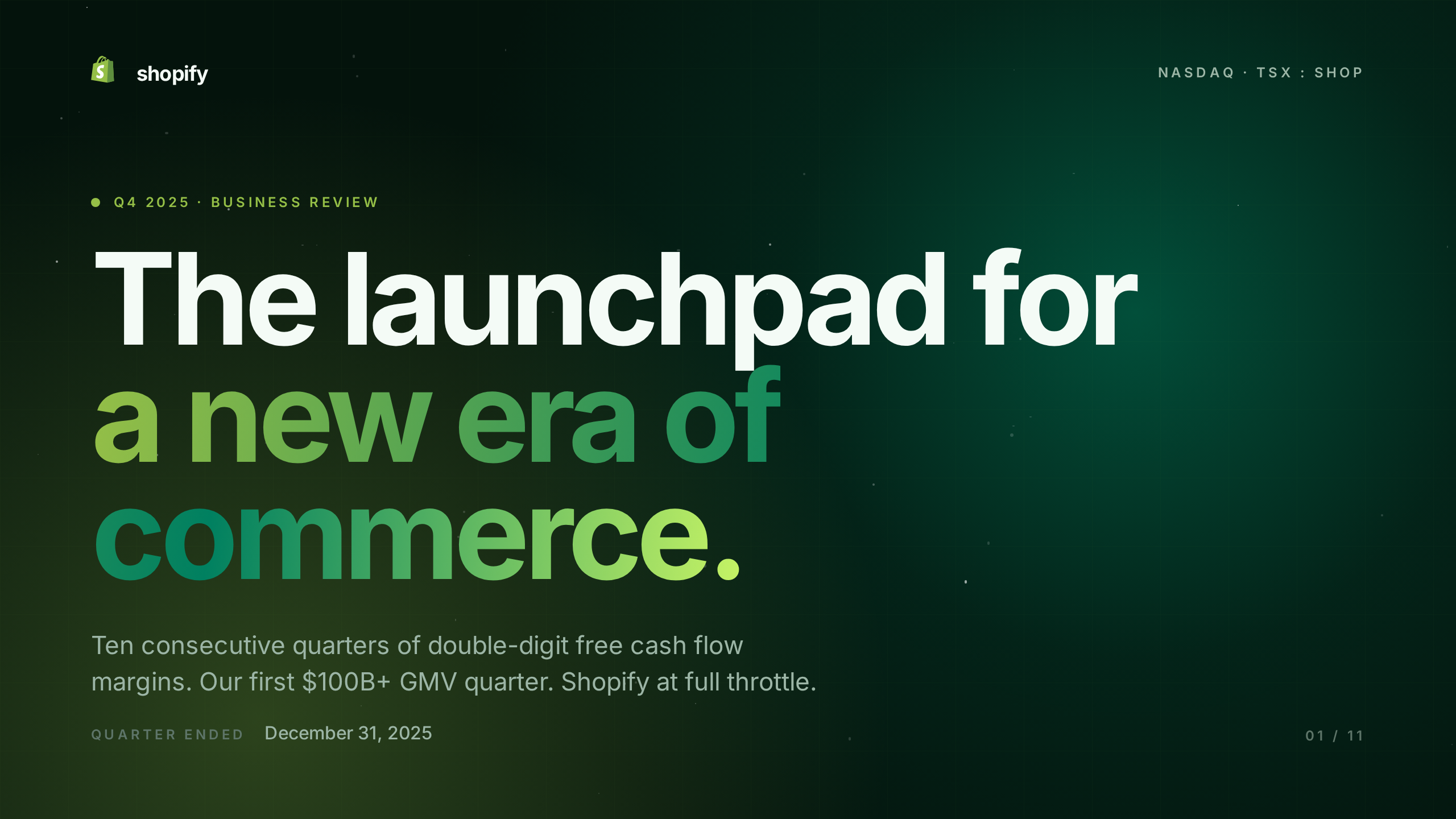 Shopify Q4 business review first slide