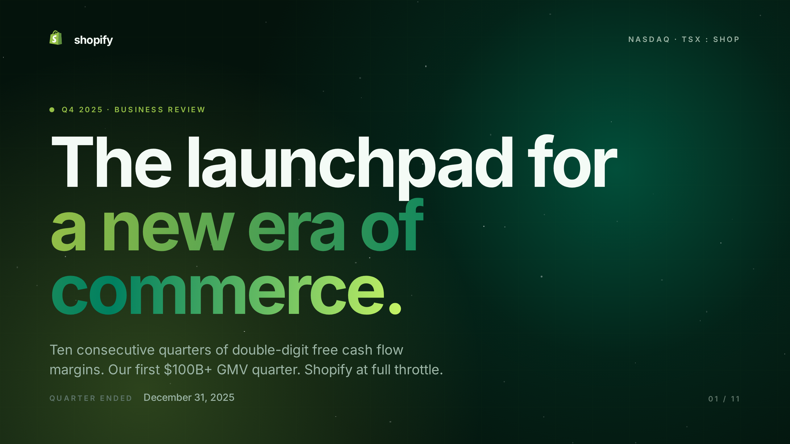 Shopify Q4 business review first slide