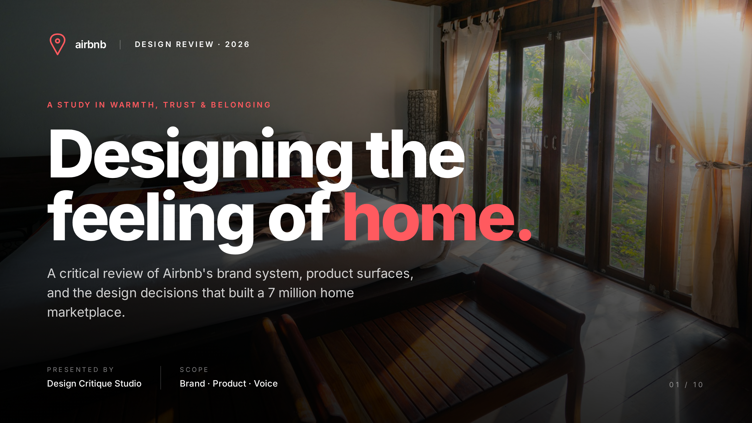 Airbnb seed pitch deck first slide